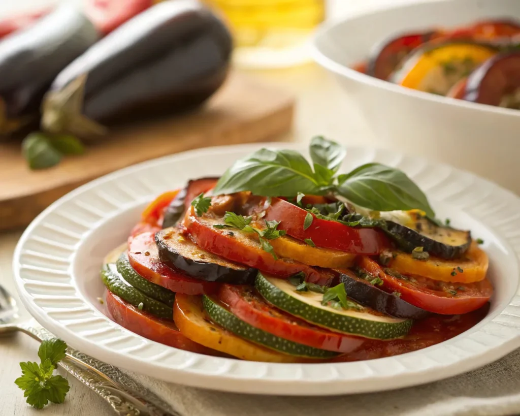 A Classic Ratatouille Recipe Ingredients and Herb Pairing