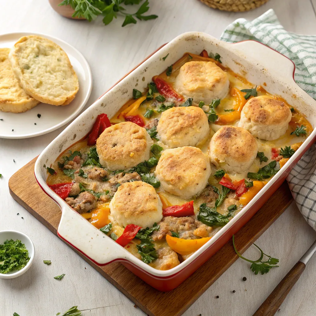 Healthier Alternatives for a Low-Calorie Biscuits and Gravy Casserole