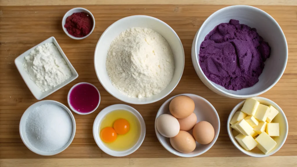 Ingredients for the Perfect Purple Velvet Cake