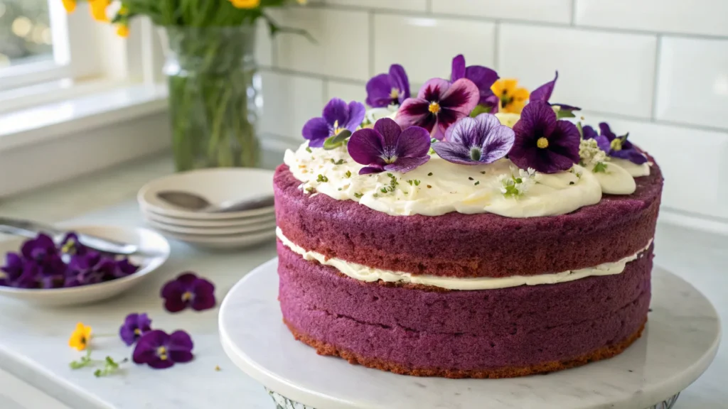 What does purple cake taste like?