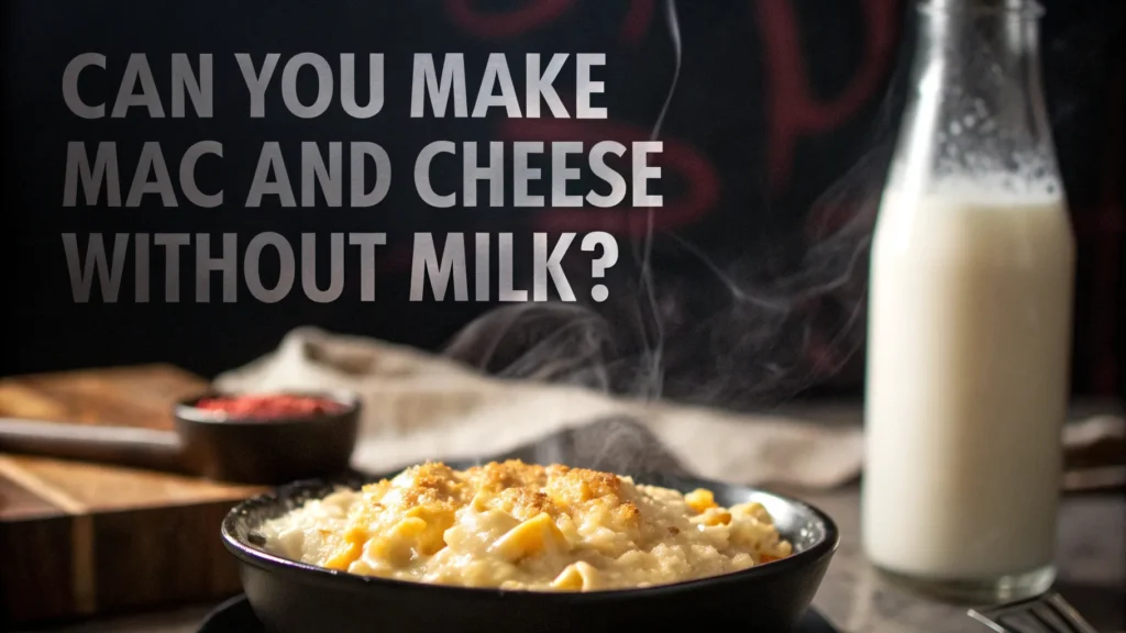 can you make mac and cheese without milk