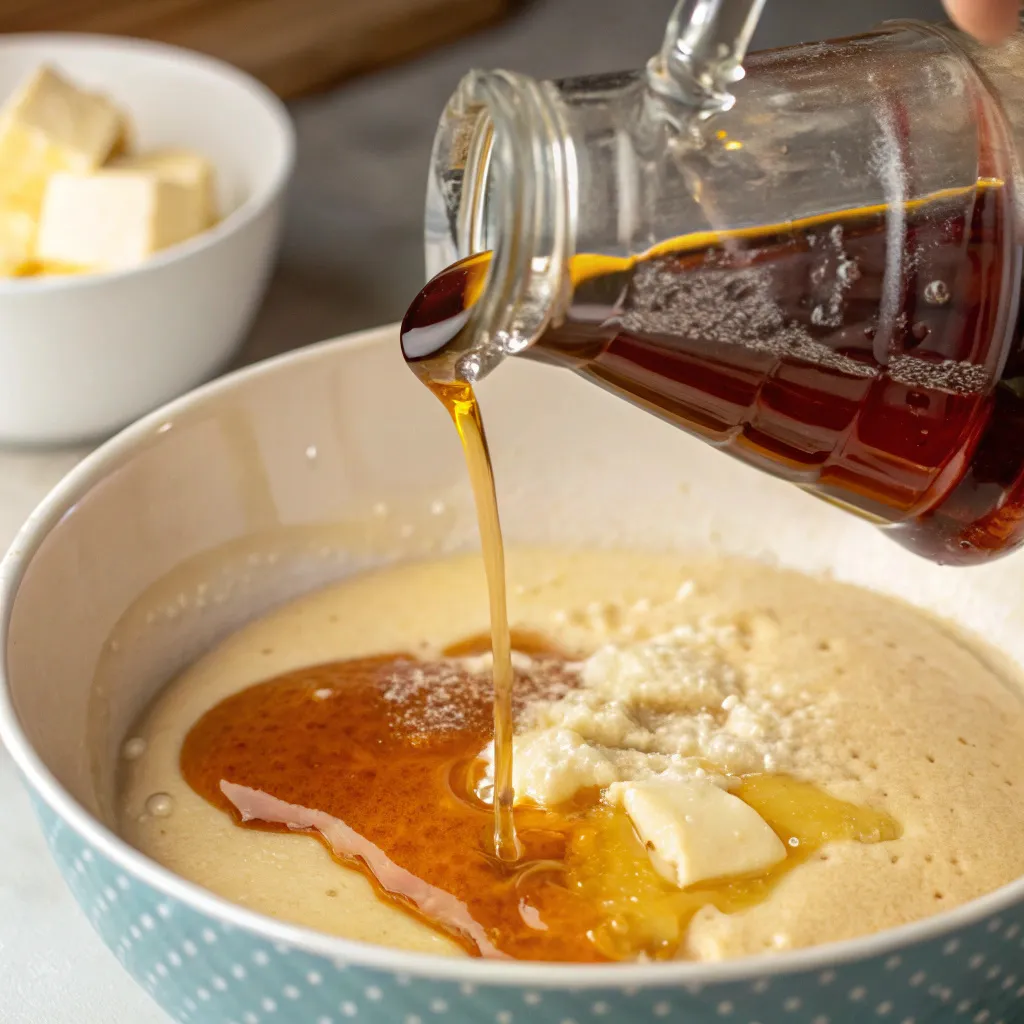 Step by Step Instructions for a Perfect Pancake Casserole : Add syrup