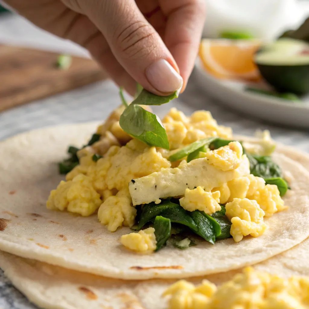 Step-by-Step Instructions for Easy Breakfast Burritos : Assemble the burrito