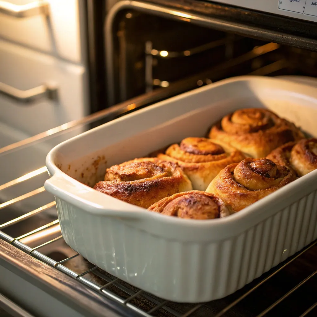 Step by Step Instructions for a Perfect cinnamon roll casserole : Bake