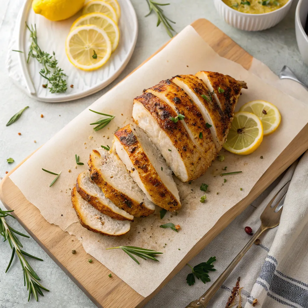 Baked Chicken Breast with Lemon and Herbs