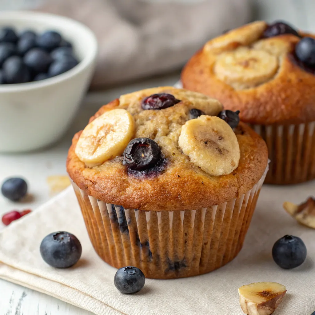 Blueberry and Banana Muffins