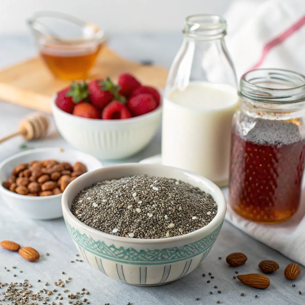 Ingredients for Protein-Packed Chia Pudding