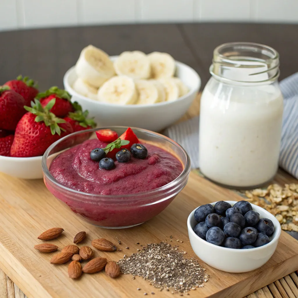 Ingredients for a Acai Bowl