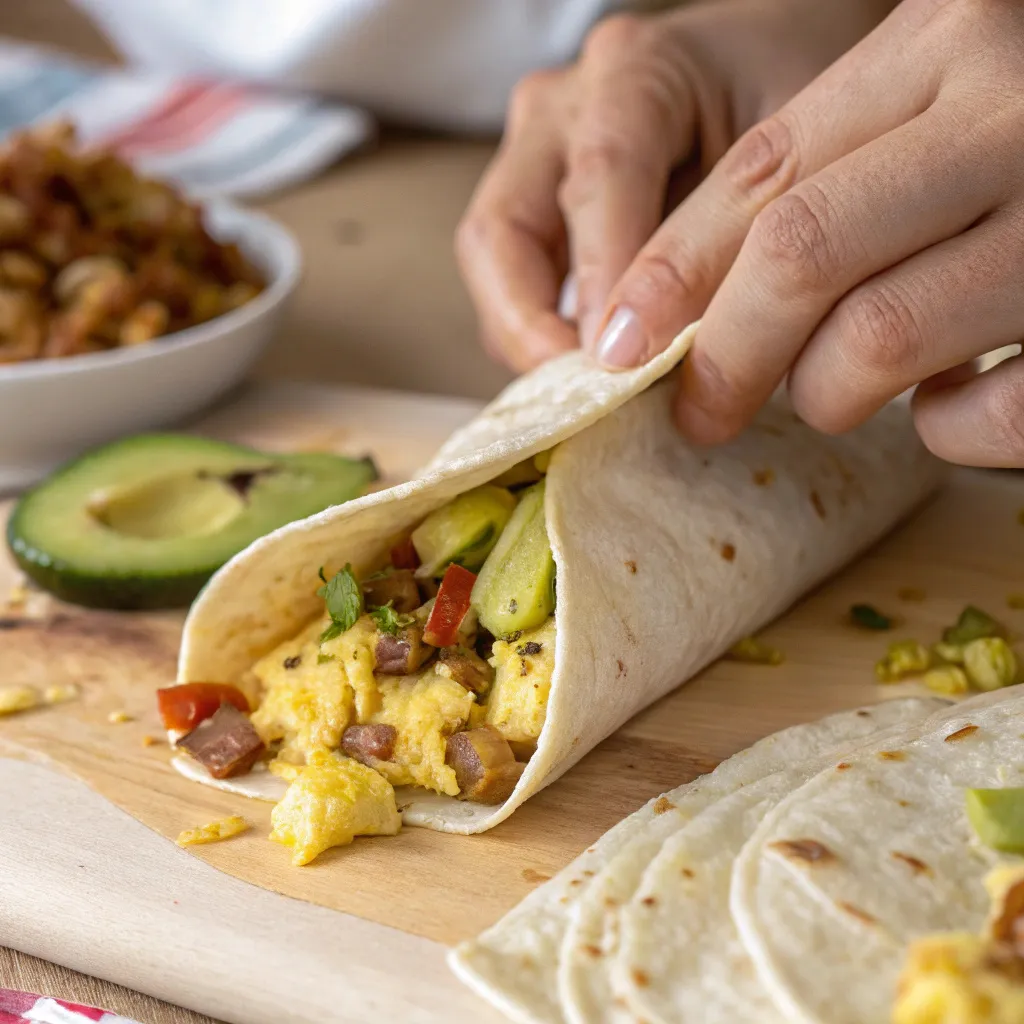 Step-by-Step Instructions for Easy Breakfast Burritos : Roll it up