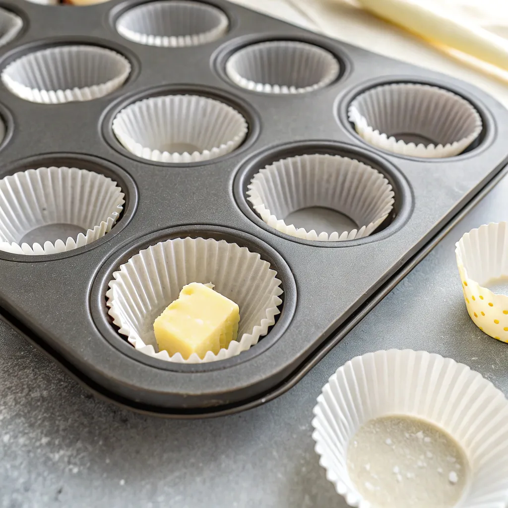 nstructions for Making Banana Blueberry Muffins : Prepare the Muffin Pan