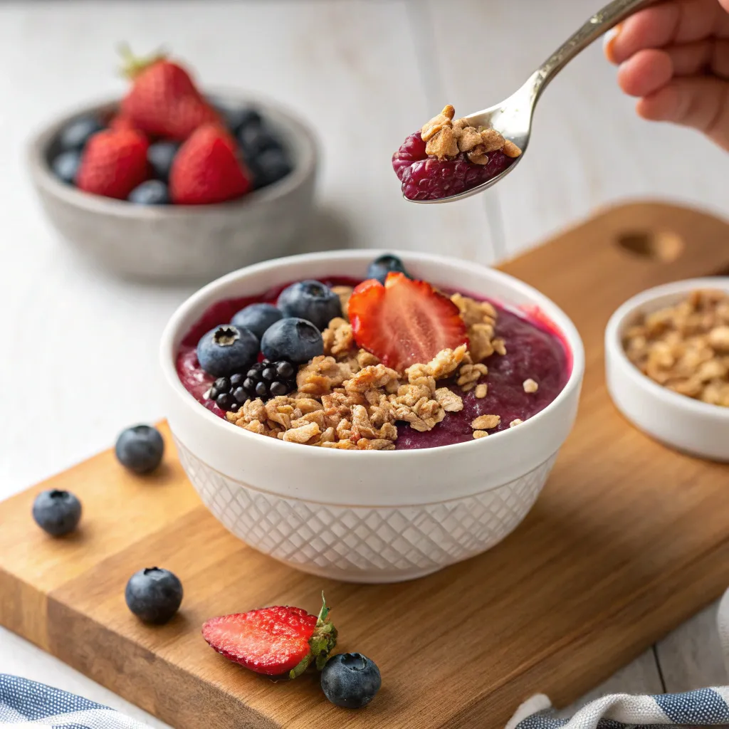 Step-by-Step Instructions for Homemade Acai Bowl : Serve & Enjoy