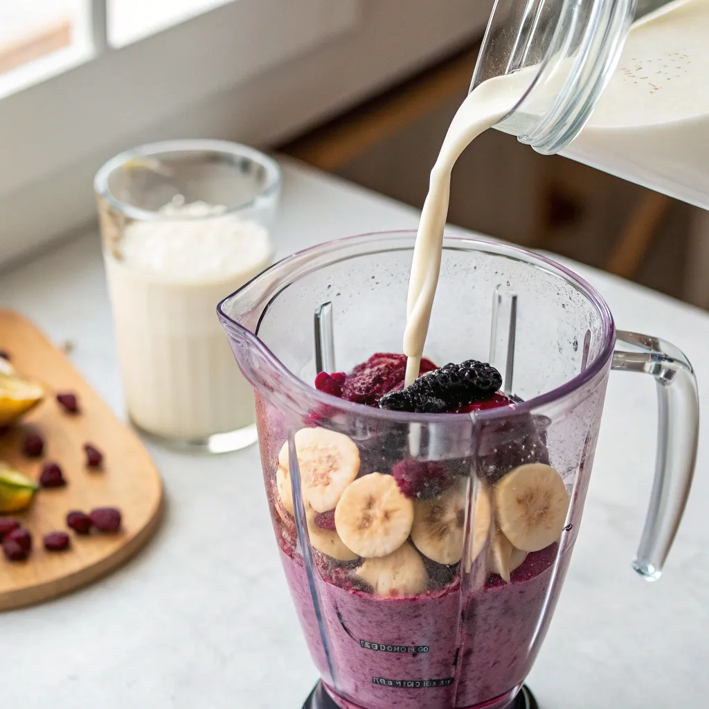 Step-by-Step Instructions for Homemade Acai Bowl : Blend the Acai