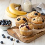 blueberry and banana muffins