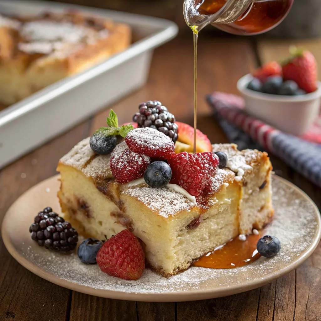 serve French toast casserole