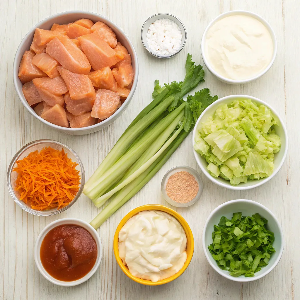 Ingredients for Buffalo Chicken Salad