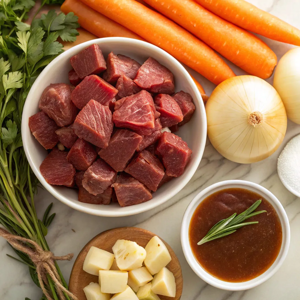 Ingredients for Slow Cooker Beef Stew