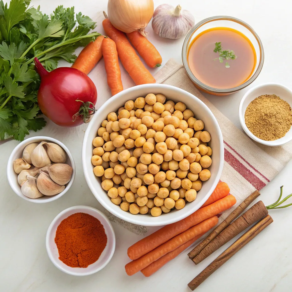 Ingredients for Slow-Cooker Chickpea Tagine