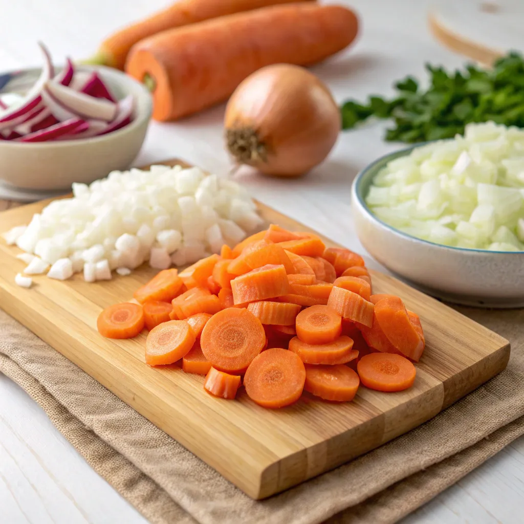 Instructions for Slow-Cooker Chickpea Tagine : Prepare the veggies