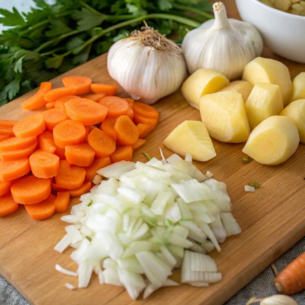 Instructions for Slow Cooker Hungarian Goulash : Prepare ingredients