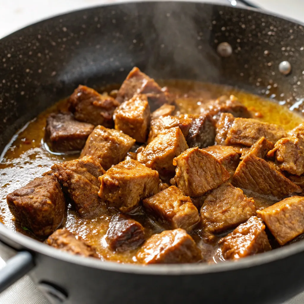 Instructions for Slow Cooker Hungarian Goulash : Brown beef