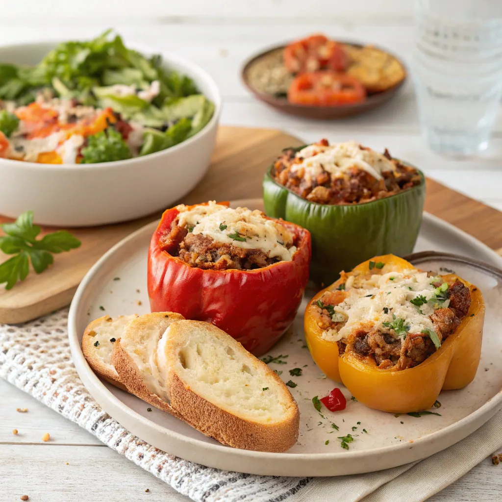 Instructions for Slow-Cooker Stuffed Peppers : Serve and Enjoy