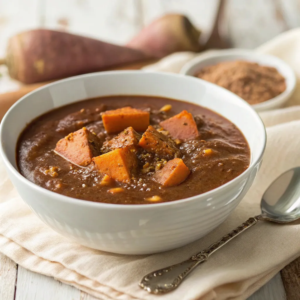 Slow-Cooker Sweet Potato Chocolate Mole Soup Recipe