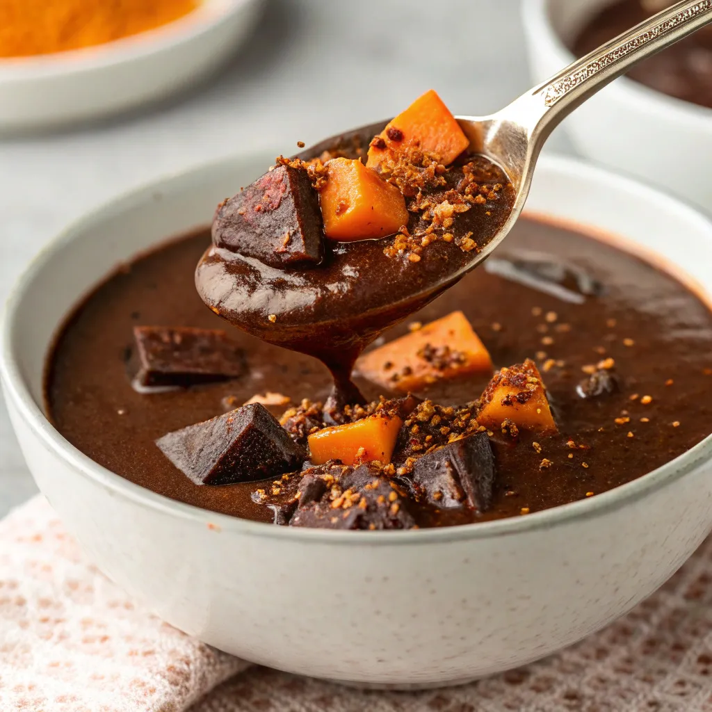 Slow-Cooker Sweet Potato Chocolate Mole Soup