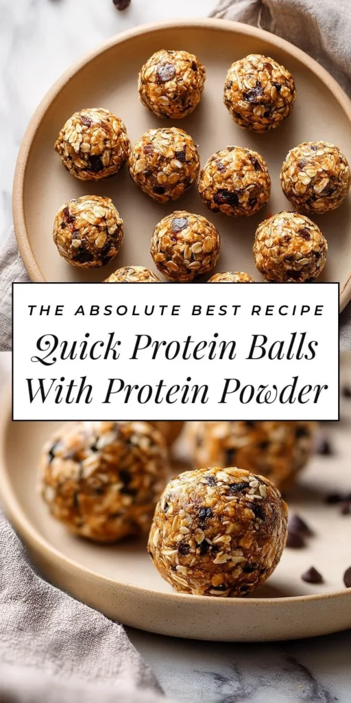 Quick protein balls made with natural ingredients for a healthy snack